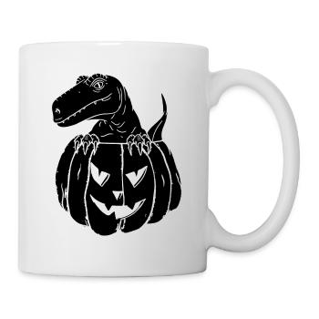 Halloween Pumpkin Dinosaur Funny Pumpkin Dino - Mug - white - Right