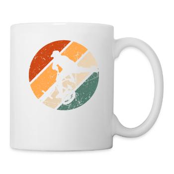 BMX Shirt Cycling Downhill Vintage Retro - Mug - white - Right