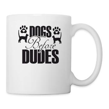 Hunde vor Kerlen - Tasse - Weiß - Rechts