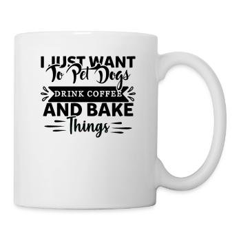 Je veux juste caresser les chiens - Mug blanc - blanc - Droite