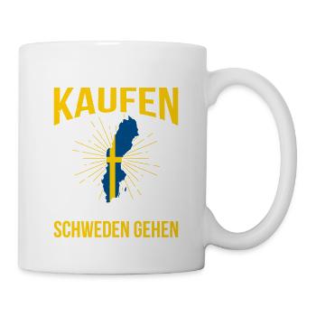 Man Kann Kein Glück Kaufen Aber Man Kann Nach Schw - Tasse - Weiß - Rechts