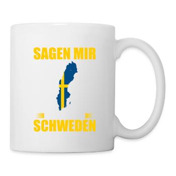 Die Stimmen Im Kopf Sagen Mir Ich Mss Nach Schwede - Tasse - Weiß - Rechts