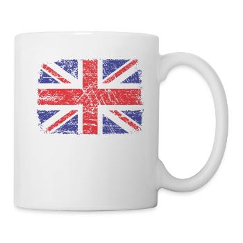 Großbritannien, britische Flagge, Flagge des Vereinigten Königreichs, - Tasse - Weiß - Rechts