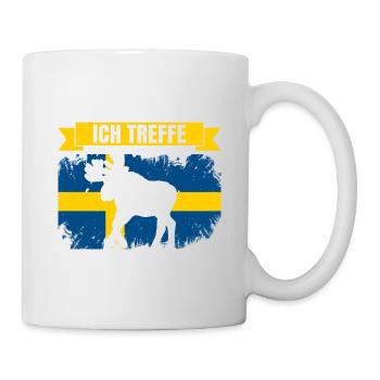 Je Mehr Menschen Ich Treffe, Desto Mehr Mag Ich El - Tasse - Weiß - Rechts