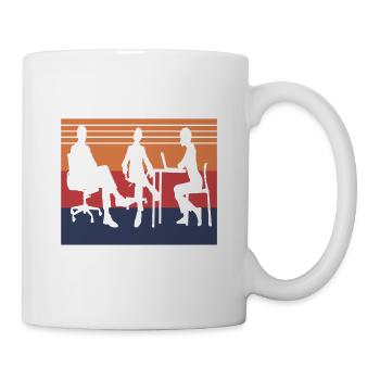 Hate Boring Office Retro Drôle T-Shirt Cadeau - Mug blanc - blanc - Droite