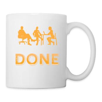 Avons-nous déjà terminé? Vintage Drôle De Bureau Ennuyeux - Mug blanc - blanc - Droite