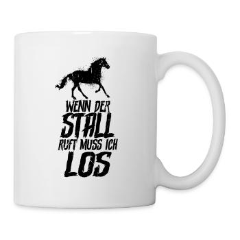 Pferde - Tasse - Weiß - Rechts