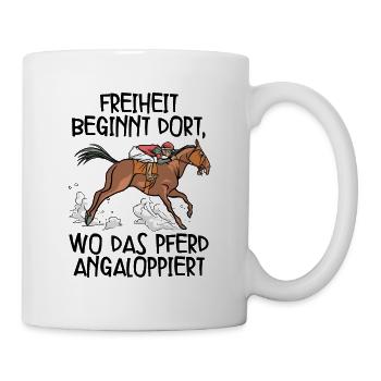 Pferde - Tasse - Weiß - Rechts