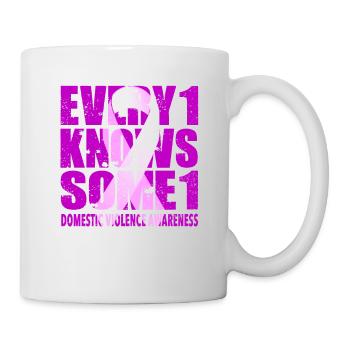 Domestic Violence Awareness #Every1KnowsSome1 - Mug - white - Right
