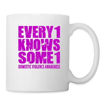 Sensibilisation à la violence domestique 2022 #Every1KnowsSome1 - Mug blanc - blanc - Droite