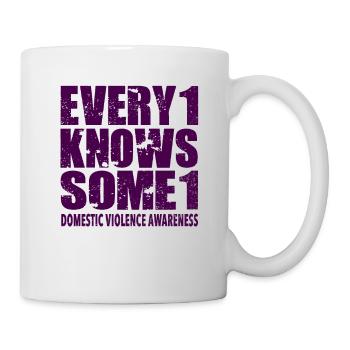 #Every1KnowsSome1 Domestic Violence Awareness - Mug - white - Right