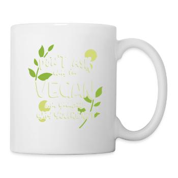 Go vegan Lifestyle Bewegung Veganismus Tierschutz - Tasse - Weiß - Rechts