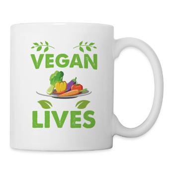 Devenir végétalien Protection de la vie grâce au véganisme - Mug blanc - blanc - Droite