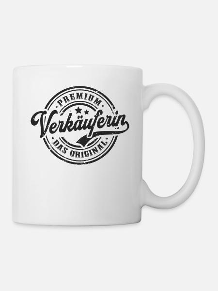 Verkäuferin Original Lustiges Kauffrau - Tasse - Weiß