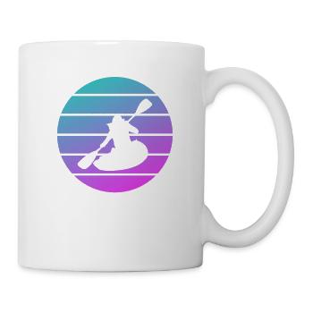 Retro Vintage Classic Kayaking Kayak Kayaker - Tasse - Weiß - Rechts