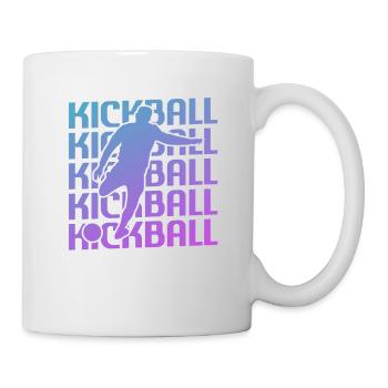 Joueur de Kickball Classique Rétro Vintage - Mug blanc - blanc - Droite