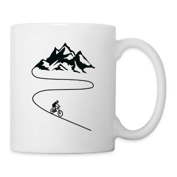 VTT Cyclisme Cyclisme descente - Mug blanc - blanc - Droite