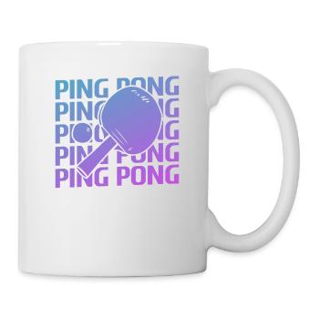 Tennis de table de ping-pong classique rétro vintage - Mug blanc - blanc - Droite