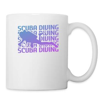 Retro Vintage Classic Scuba Diving Scuba Diver - Tasse - Weiß - Rechts
