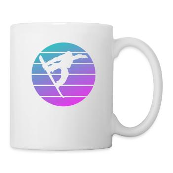 Retro Vintage Classic Snowboarding Snowboard - Tasse - Weiß - Rechts