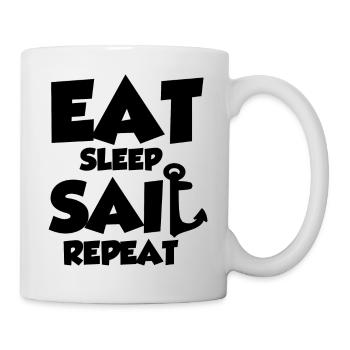 Eat Sleep Sail Repeat - Mug - white - Right