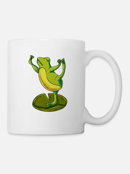 Frosch Yoga - Tasse - Weiß