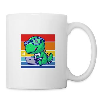 I like watching TV and maybe 3 People Dinoshirt - Mug - white - Right