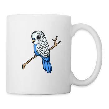 Perruche bleue kawaii - Mug blanc - blanc - Droite