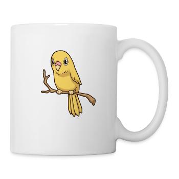 Perruche jaune kawaii - Mug blanc - blanc - Droite