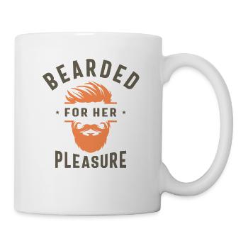 Bearded for Her Pleasure Funny Humor Beard - Mug - white - Right