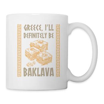 Griechische Mythologie und Griechisches Essen - Tasse - Weiß - Rechts