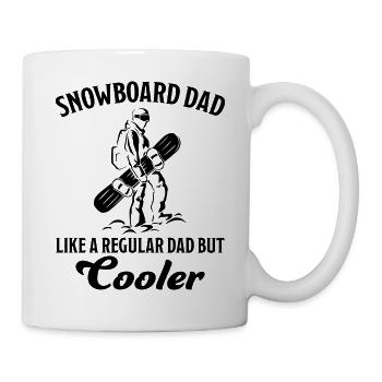 Snowboard Dad Lustige Spruch Snowboarding Geschenk - Tasse - Weiß - Rechts