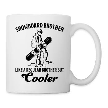 Snowboard Spruch Bruder Snowboarding Geschenk - Tasse - Weiß - Rechts