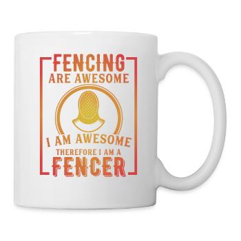Fencing Are Awesome Saber Sword Funny Fencer Pun - Mug - white - Right