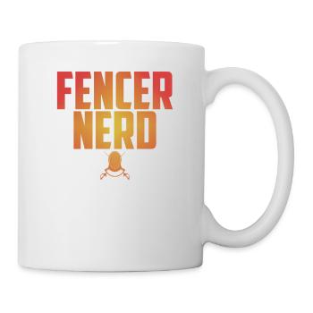 Fechter Nerd Schwertkunst Lustiges Fechten Kampf Wortspiel - Tasse - Weiß - Rechts