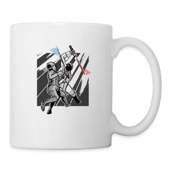 Fechten - Tasse - Weiß - Rechts