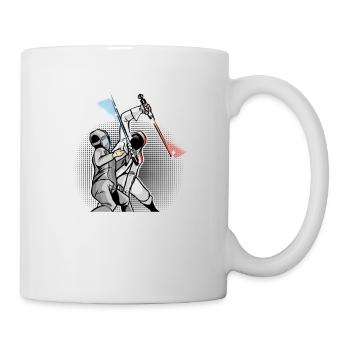 Fechten - Tasse - Weiß - Rechts
