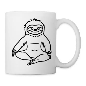 Sloth Yoga Gift Idea Vecteur - Mug blanc - blanc - Droite