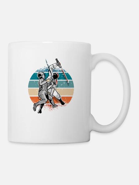 Fechten - Tasse - Weiß