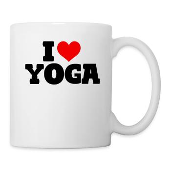 I Love Yoga - Tasse - Weiß - Rechts