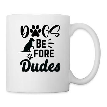 Hunde vor Kerlen - Tasse - Weiß - Rechts