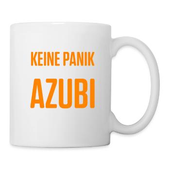 Ruhig Bleiben Keine Panik Ich Bin Azubi Und Regel - Tasse - Weiß - Rechts