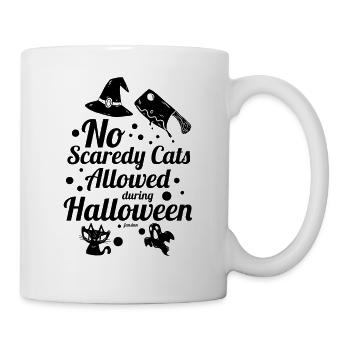 Cat Fear Halloween Horror Witch Hat - Mug - white - Right