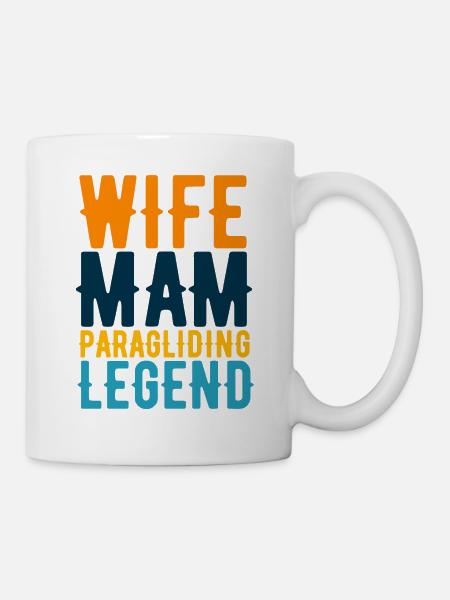 Frau Ich habe eine Paragliding-Legende - Tasse - Weiß