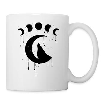 Occult Wolf Grunge Gothic Okkult Aesthetic - Tasse - Weiß - Rechts