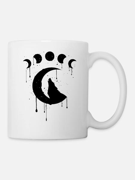 Occult Wolf Grunge Gothic Okkult Aesthetic - Tasse - Weiß