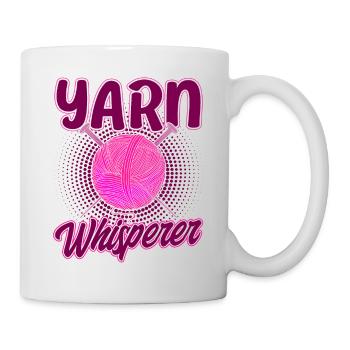 Knitting Yarn Knitting Knitting Fabric Gift - Mug - white - Right