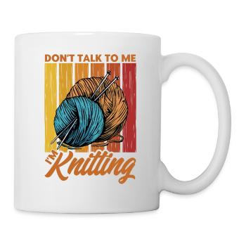 Garn stricken Stricken Stricken Liebhaber Geschenk - Tasse - Weiß - Rechts