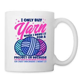Stricken Stoff Stricken Stricken Geschenk - Tasse - Weiß - Rechts