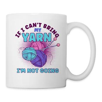 Knitting Yarn Knitting Knitting Fabric Gift - Mug - white - Right